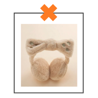 Oorwarmers strik camel